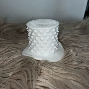 Vintage Fenton Spike Hobnail White Milk Glass Top Hat - No Inside sticker